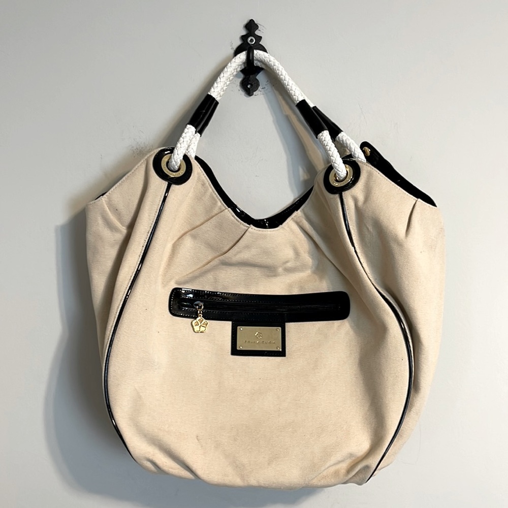 Trina Turk canvas large tote bag, shoulder bag, satchel